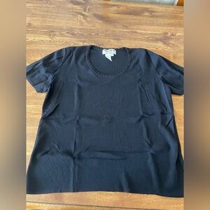 Joseph A. Woman Black Knit Top Plus Size